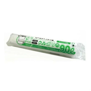 ロールタイプポリ袋 クルポリ 90L CKR-93 半透明 10枚×40冊|ELMONO(家具 ラグ カーペット)