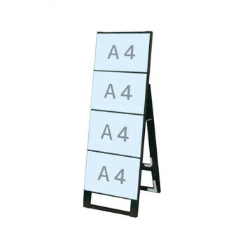 TOKISEI 常磐精工 ブラックカードケーススタンド看板 A4横4片面 BCCSK-A4Y4K｜ELMONO（家具 ラグ カーペット）