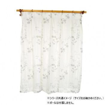 カーテン トリコットリーフ 2P 100×176 グレー 546751000176095