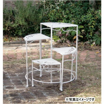 大同クラフト ガーデンインテリア スパイラル花台・4段 折りたたみ式　ISK24-4F