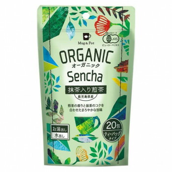 Mug＆Pot　1杯用ティーバッグ オーガニック 日本茶　抹茶入り煎茶 (2g×20P)　12個セット 2201 5,276円