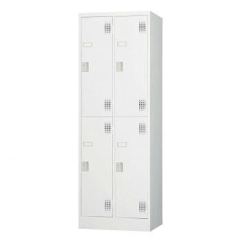 豊國工業 スタンダードロッカー4人用2段(シリンダー錠) TLK-S4S CN-85色(ホワイトグレー)