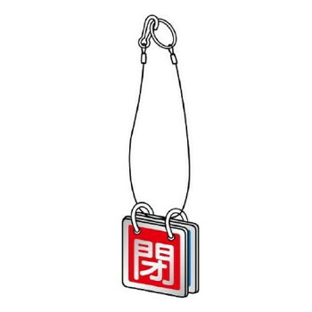 ユニット 両面用表示板　吊り下げロープ付 857-51