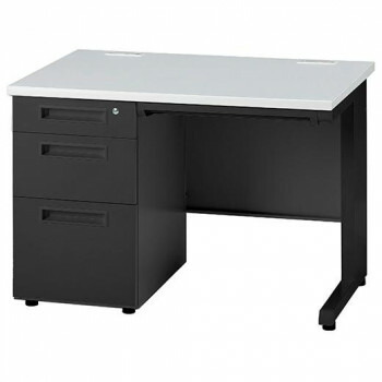 井上金庫販売 オフィス用テーブル W1000 3段左袖 B/ホワイト GSD-B107-3L WH 42,447円