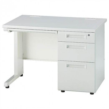 井上金庫販売 オフィス用テーブル W1000 3段右袖 W/ホワイト GSD-W107-3R WH