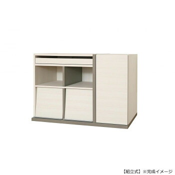日本製組立家具 収納キャビネット ディスプレイラック サイドボード ホワイト co-pabo-8011s-wh|ELMONO(家具 ラグ カーペット)