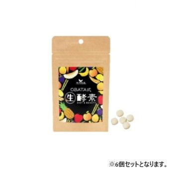 サプリ生活 アンフィニプロジェクト OBATA式生酵素(ブラック) (250mg×120粒) 6個