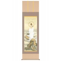 北条 裕華 開運掛軸(尺五) 「消災龍上観音」 桐箱入り D5-040|ELMONO(家具 ラグ カーペット)