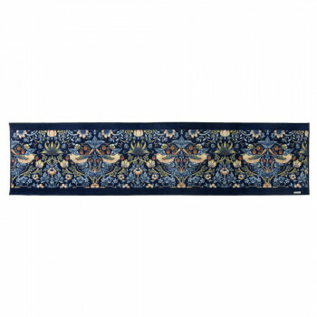 イチゴドロボウ インテリアマット 50×210cm FT1702A B ブルー