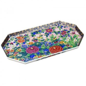 日本製 伝統工芸 九谷焼 12号盛皿 錦絵 N155-06|ELMONO(家具 ラグ カーペット)