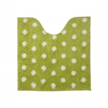 カキウチ ふんわリッチ トイレマット ドット グリーン 60×60cm