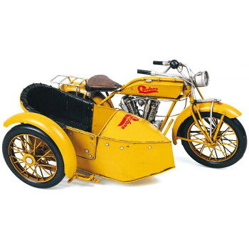 ブリキのおもちゃ(side car yellow)　27527