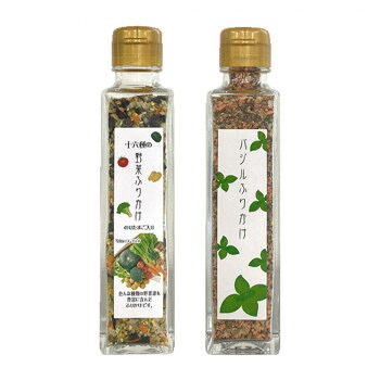 みなり (角瓶)十六種の野菜ふりかけ60g・バジルふりかけ60g 各15個セット|ELMONO(家具 ラグ カーペット)