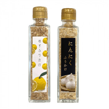 みなり (角瓶)ゆずふりかけ50g・にんにくふりかけ40g　各15個セット｜ELMONO（家具 ラグ カーペット）