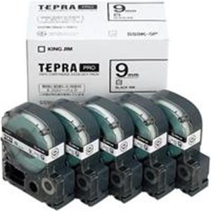 キングジム テプラ PROテープ/ラベルライター用テープ 【幅：9mm】 5個入り SS9K-5P ホワイト(白)