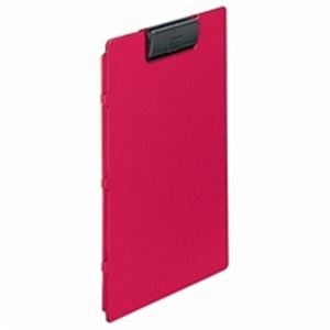 (業務用5セット)LIHITLAB クリップファイル/バインダー 【A4 ヨコ型】 F-2650-12 桃