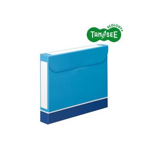(まとめ)TANOSEE ファイルボックス A4 背幅53mm 青 50冊