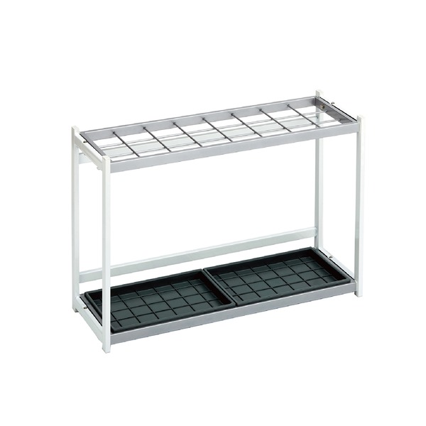 傘立て 折りたたみ式 E型 薄型タイプ 24本用 ホワイト スリム 傘立 傘たて 玄関収納 テラモト