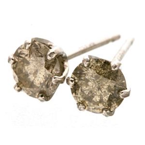 Pt900 ブラウン ダイヤモンドピアス 0.5ct プラチナ｜ELMONO（家具 ラグ カーペット）
