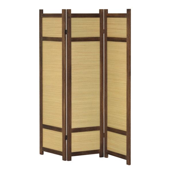 焼桐 スクリーン3連 完成品【代引不可】|ELMONO(家具 ラグ カーペット)