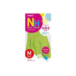 （まとめ）ショーワ ナイスハンドミュー中厚手M グリーン 10双【×2セット】