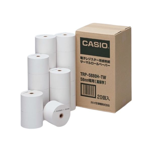 カシオ計算機 レジ用サーマルロール TRP-5880H-TW 20巻 9,230円