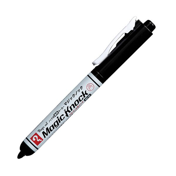 (まとめ) 寺西化学 ノック式油性マーカーマジックノック 細字 黒 MKHP-T1 1セット(10本) 【×10セット】|ELMONO(家具 ラグ カーペット)