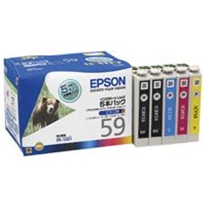 EPSON エプソン インクカートリッジ 純正 【IC5CL59】 4色パック 5本入り(ブラック&times;2、シアン・マゼンタ・イエロー&times;各1)｜ELMONO（家具 ラグ カーペット）
