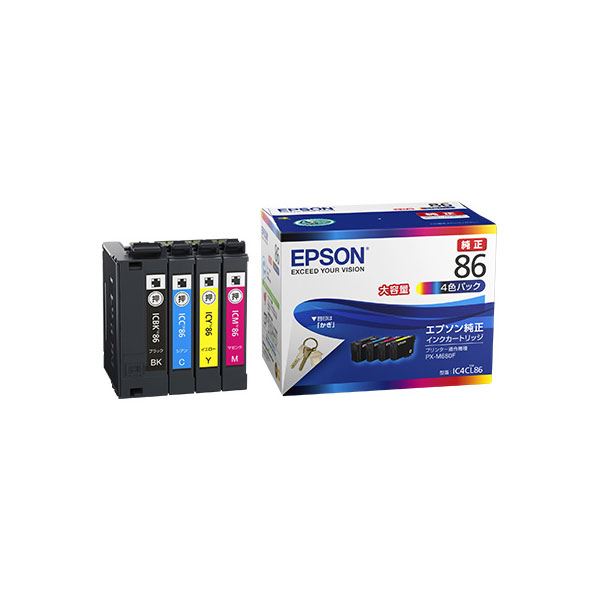 【純正品】EPSON エプソン インクパック【IC4CL86 大容量4色】|ELMONO(家具 ラグ カーペット)