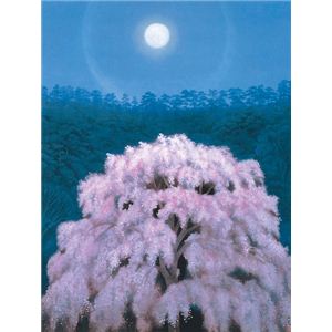 世界の名画シリーズ、プリハード複製画 東山魁夷作 「花明り」【代引不可】｜ELMONO（家具 ラグ カーペット）