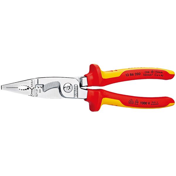 KNIPEX(クニペックス)1386-200 絶縁エレクトロプライヤー (SB)|ELMONO(家具 ラグ カーペット)