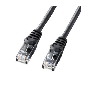 (まとめ)サンワサプライ カテゴリ6UTPLANケーブル LA-Y6-02BK【×10セット】