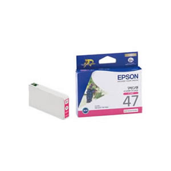 【業務用5セット】【純正品】 EPSON エプソン インクカートリッジ/トナーカートリッジ 【ICM47 M マゼンタ】 ×5セット|ELMONO(家具 ラグ カーペット)
