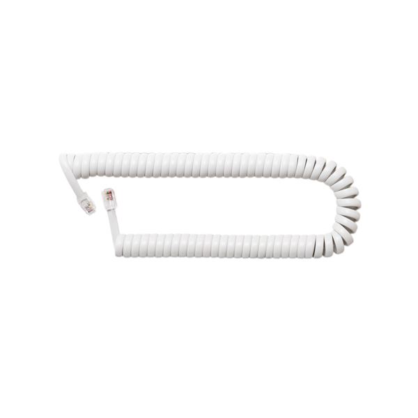 (まとめ) MCO 受話器用カールコード 0.3m ストレート結線 白 DC-J403S/WH 【×10セット】