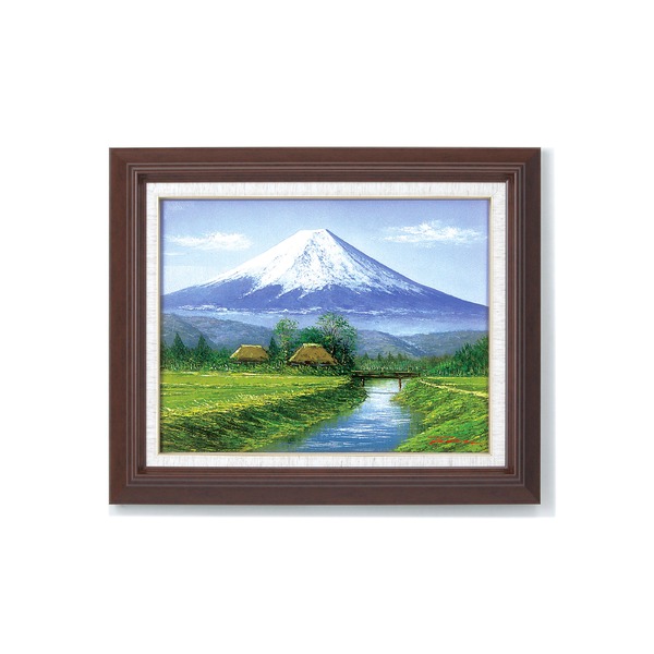 油絵額 フレームセット オンタケF6号 田所洋 「富士・忍野」 433×525×50mm 化粧箱入り 額縁 額 フレーム|ELMONO(家具 ラグ カーペット)