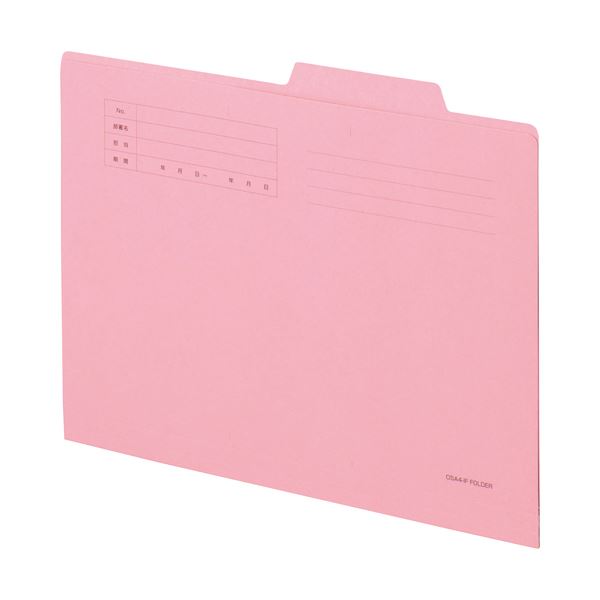 (まとめ) TANOSEE 個別フォルダー A4 ピンク 1セット（100冊：10冊&times;10パック） 【&times;5セット】｜ELMONO（家具 ラグ カーペット）