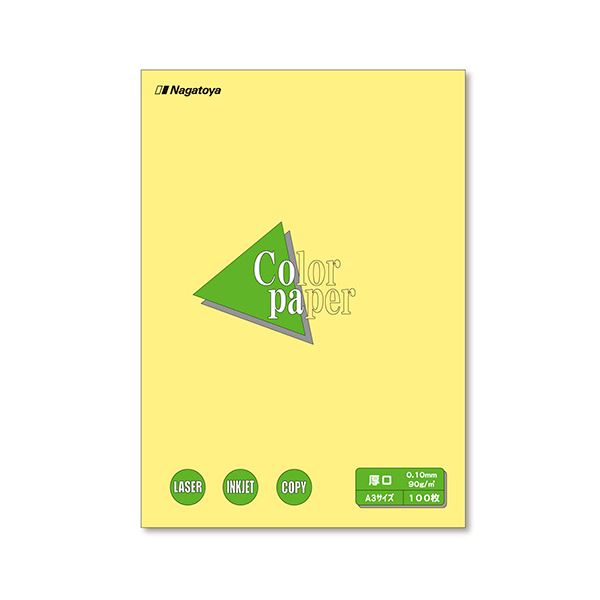 (まとめ) 長門屋商店 Color Paper A3 厚口 クリーム ナ-1303 1冊（100枚） 【×10セット】