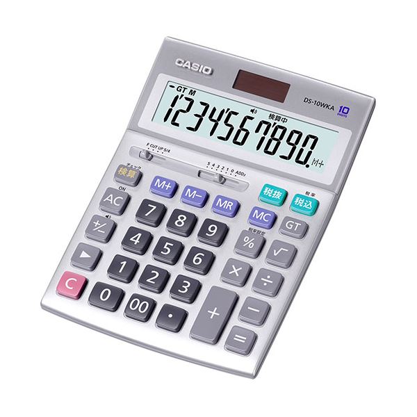 カシオ計算機 CASIO 実務電卓(検算タイプ) デスクタイプ10桁 DS-10WKA-N｜ELMONO（家具 ラグ カーペット）