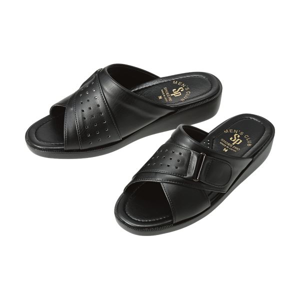 （まとめ）山一 防臭サンダル ブラック LLサイズS538-BK-LL 1足【×2セット】 6,786円