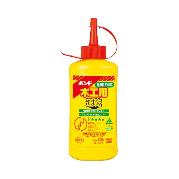 (まとめ) コニシ ボンド木工用速乾 500g #40007 1本 【×10セット】