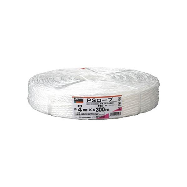 (まとめ) TRUSCO PSロープ 4mm&times;300m TPS-4300 1巻 【&times;5セット】｜ELMONO（家具 ラグ カーペット）