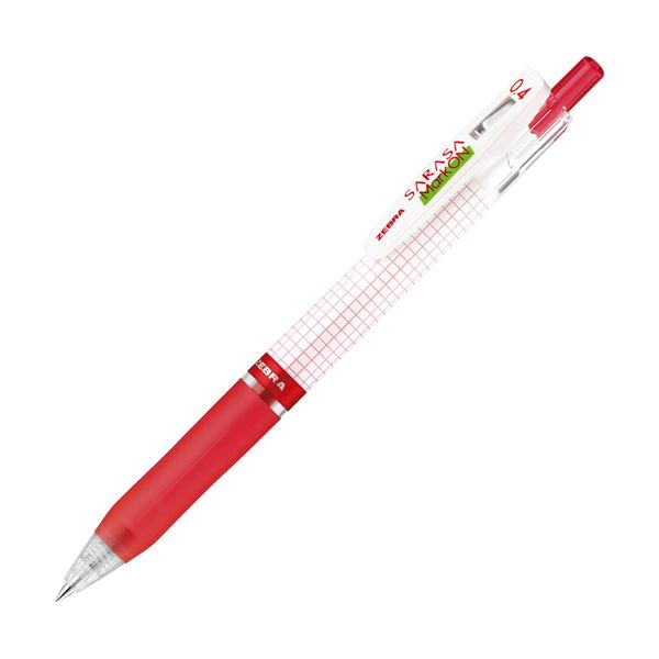 (まとめ) ゼブラ ゲルインクボールペンサラサマークオン 0.4mm 赤 JJS77-R 1本 【×100セット】