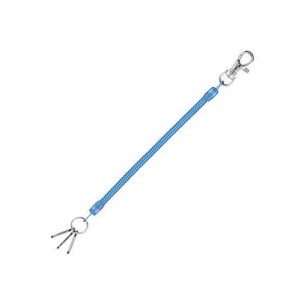 （まとめ） レイメイ藤井 コイルキーチェーン14~50cm ブルー GLK253A 1個 【×30セット】