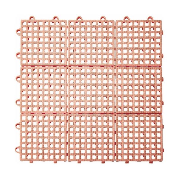 (まとめ) TRUSCO 抗菌・防炎ジョイントスノコ 300×300mm ピンク TJSD30-P 1枚 【×10セット】