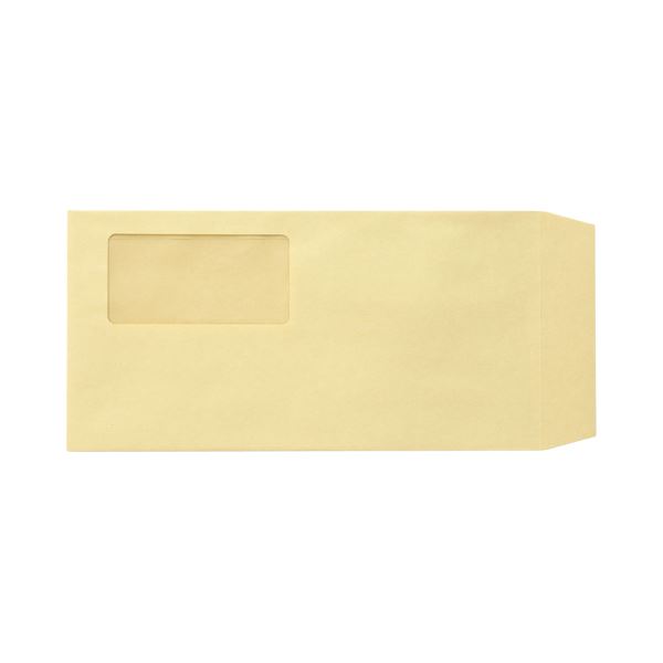 (まとめ) TANOSEE 窓付封筒 長3 70g／m2 クラフト 1パック（100枚） 【×10セット】