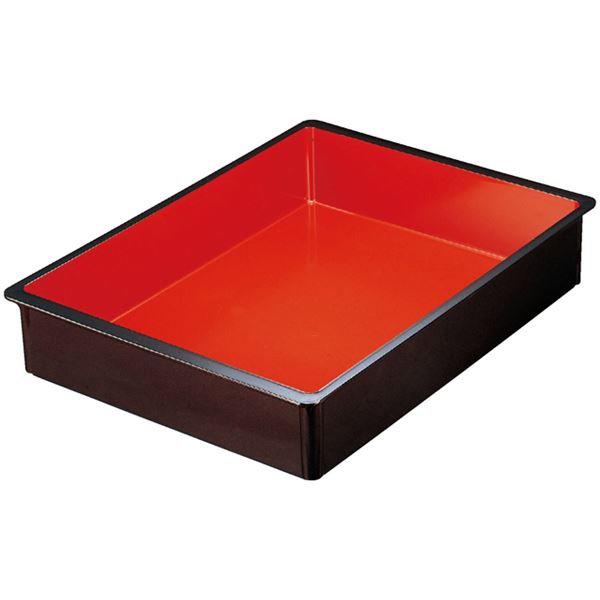 66cm コンテナ/和食器 【特大 梨地内朱 A】 661×493×125mm 日本製 〔和食 レストラン 居酒屋 店舗 お店〕【代引不可】|ELMONO(家具 ラグ カーペット)