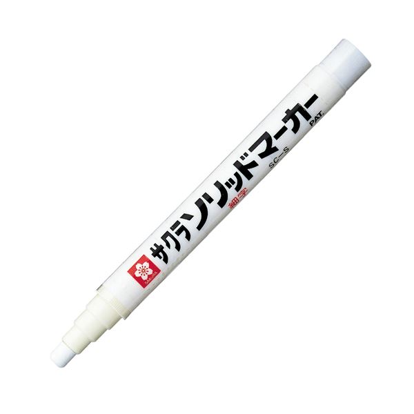 (まとめ)サクラクレパス ソリッドマーカー細字 SC-S#50 白【×20セット】