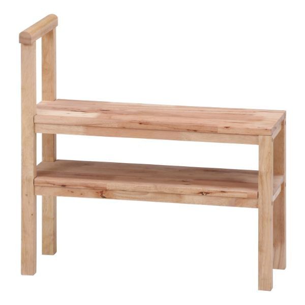 幅85 WH ラバーウッド玄関ベンチ　長椅子　いす　イス　日本製新潟県燕市 ラバーウッド玄関ベンチ 幅85cm 通販 - ディノス