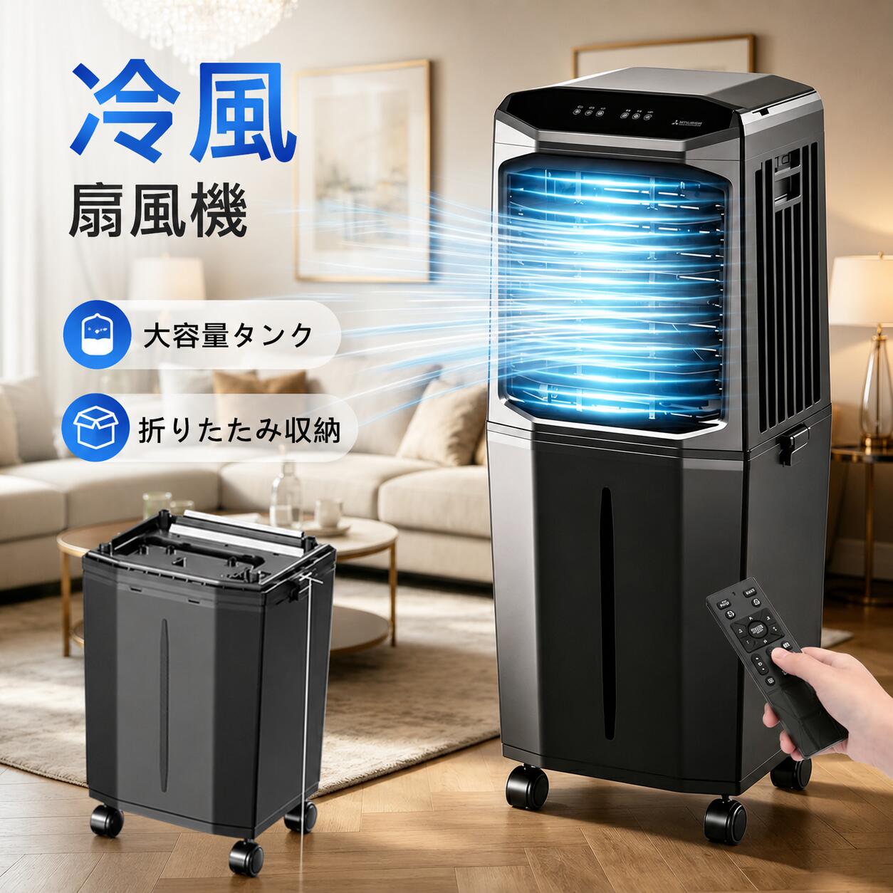 【2年次引きうける】冷風扇 冷風機 御勤め用 遠隔操作付き添い人 大型 38L/69L大型水貯蔵タンク 1台 4役 二重濾す -18℃豪然たる冷風 1秒冷やかす 風量3度合い 自動小銃首商い口 上下合わせる タイマー 保冷剤付き添い人 イオン除菌 斑点模様冷房装置 身寄り用