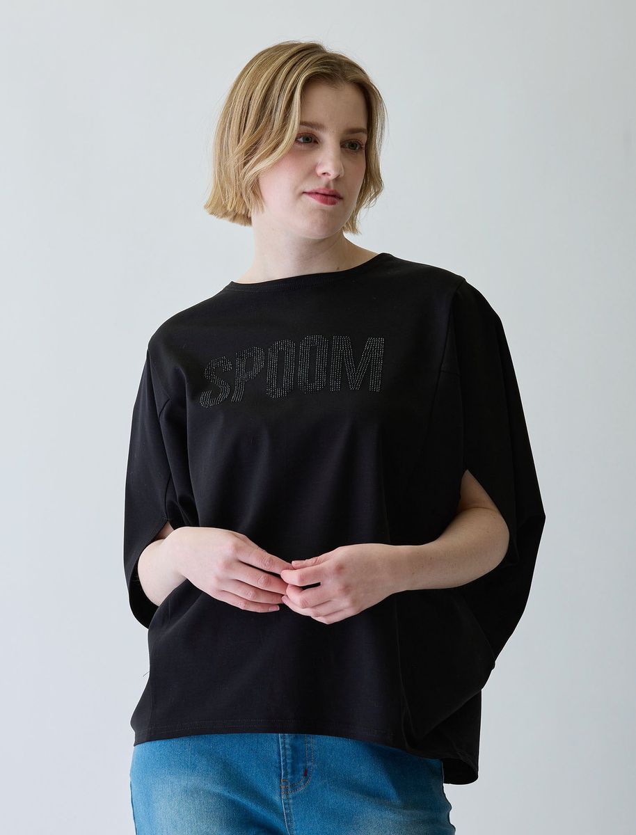 レディース トップス Tシャツ カットソー ドルマントップス ビジュー きれいめ 上品 光沢 シルケット加工 綿100% ゆったり 体型カバー 大人 高見え デイリー 着回し 春夏｜North Style（ノーススタイル）
